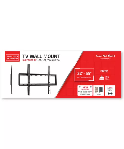 Superior TV Wall Support Fixed Slim 40x40 SUPSTV004