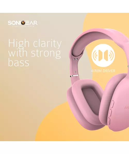 SonicGear Airphone 6 Bluetooth Headphones Pink