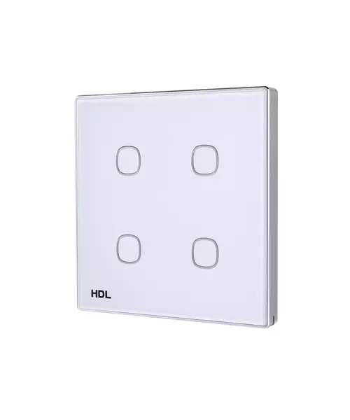 HDL iTouch Series 4 Buttons Touch Panel, White M/TBP4.1-A2-48