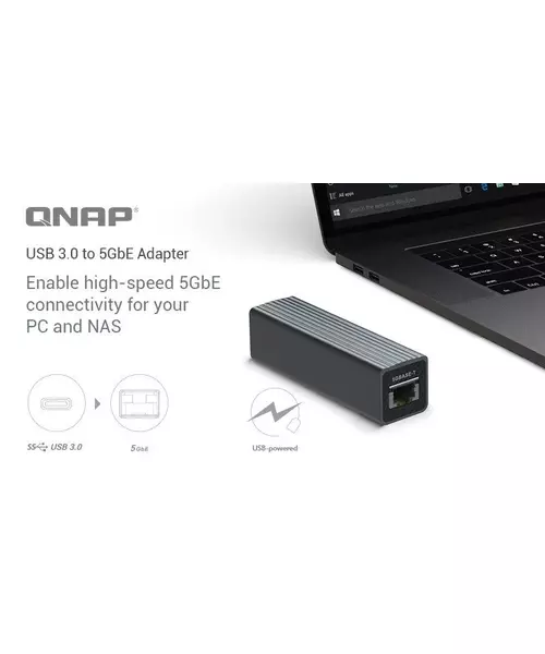 QNAP USB-C to 5 Gigabit Ethernet Adapter QNA-UC5G1T