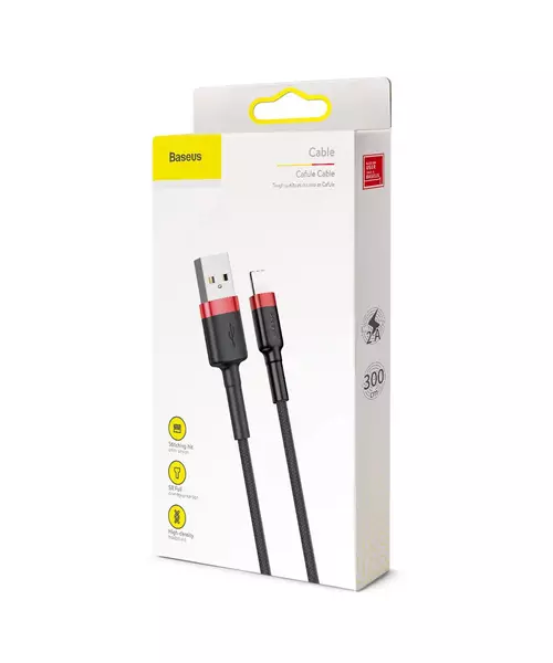 Baseus Cafule Braided Lightning Cable 2A 3m Black/Red