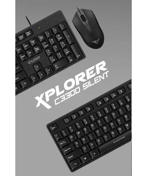 Alcatroz XPLORER C3300 Wired Keyboard & Mouse Black