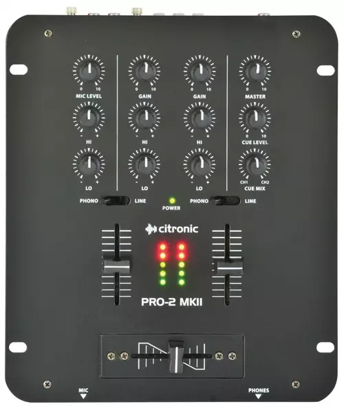 Citronic PRO-2 2Ch 5 Input Mixer Black 172.752UK
