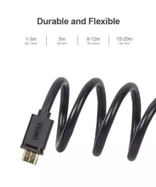 Unitek Y-C140M Premium 100% Copper HDMI Cable 5.0m