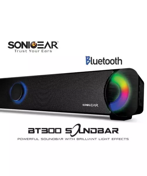 SonicGear BT300 Bluetooth Soundbar with LED Effect 7.2W