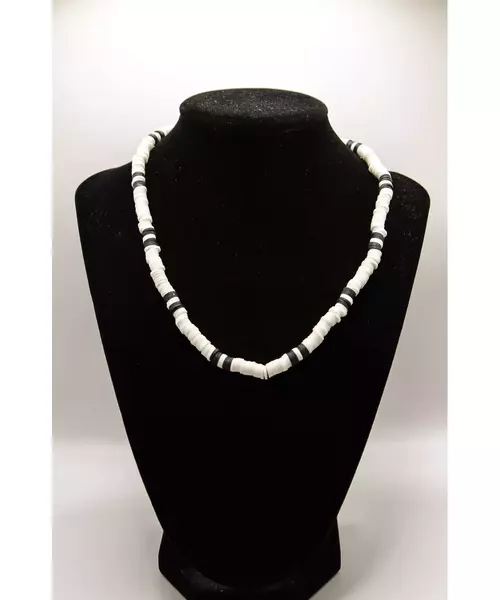 White Black minimalist Necklace