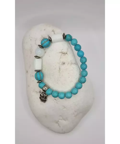 Bracelet elastic Turquoise Pearl