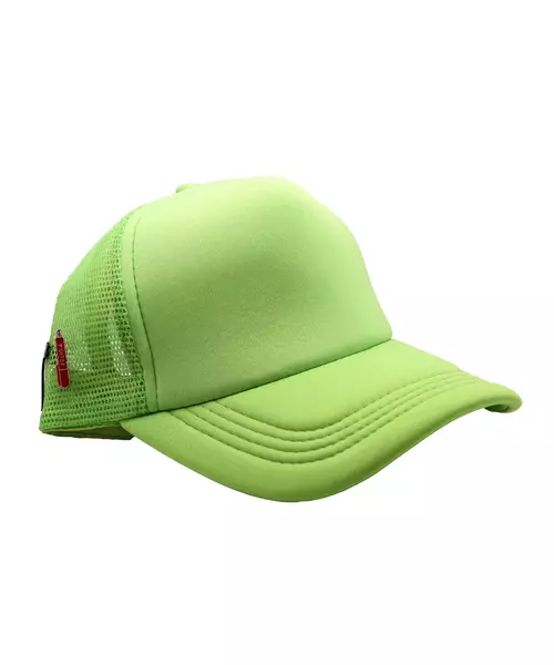 Street style neon green hat