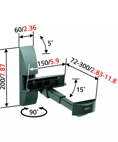 Vogels VLB200 Loudspeaker Wall Supports (Set of 2)