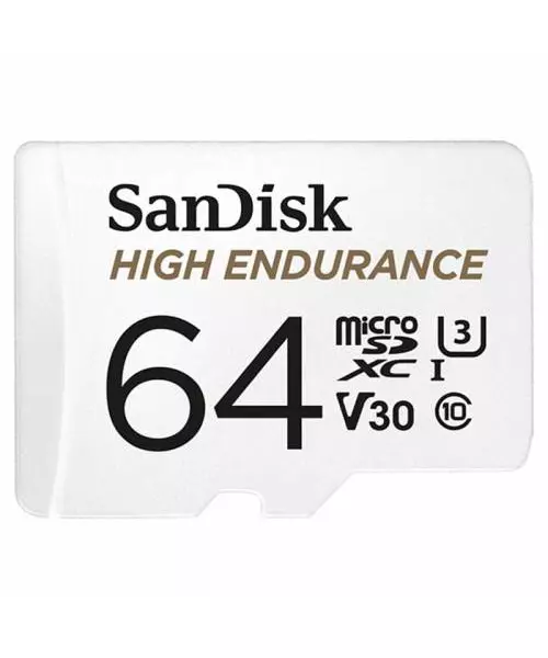 SANDISK High Endurance microSDHC Card 64GB  for Dashcams &amp home monitor