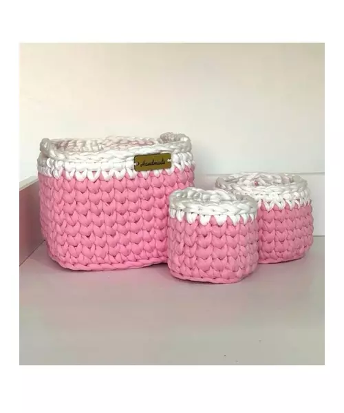 Set Knitted baskets