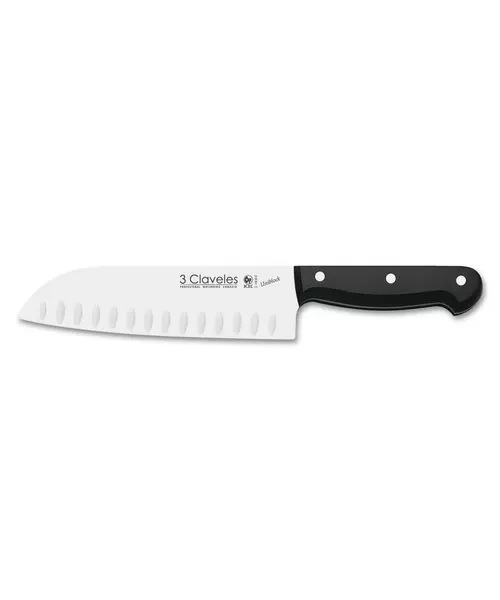 3 Claveles Uniblock Hollow Edge Santoku Knife