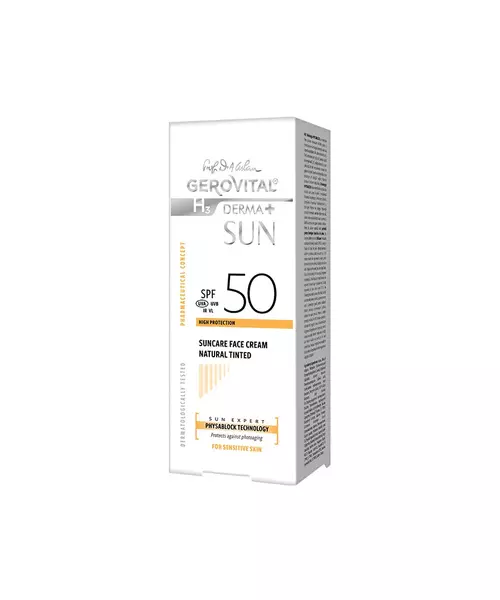 Suncare Face Cream SPF 50 Natural Tinted Sun Expert
