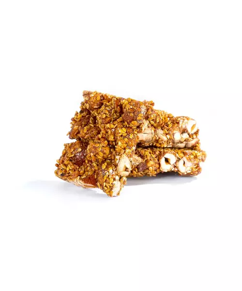 Cashew Nut Brittle (with carob syrup)