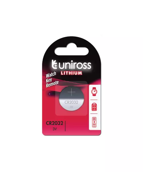 Uniross CR2032 Button Cell Lithium Battery (1pc)