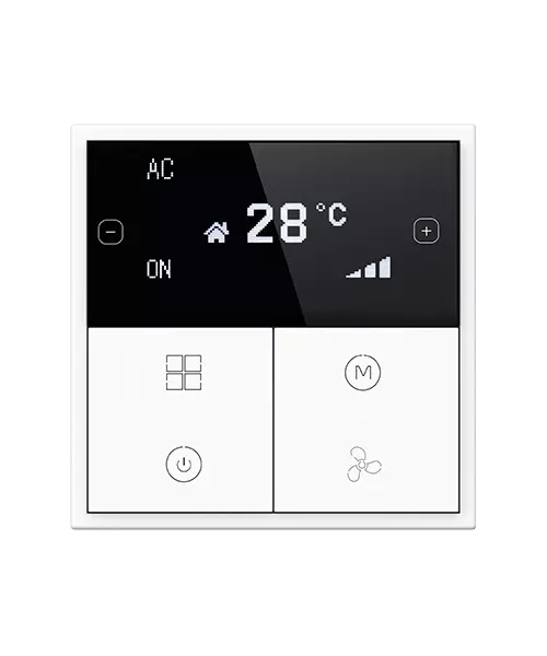 HDL Panel Tile Series OLED Thermostat Ivory White HDL-M/PTOL6.1