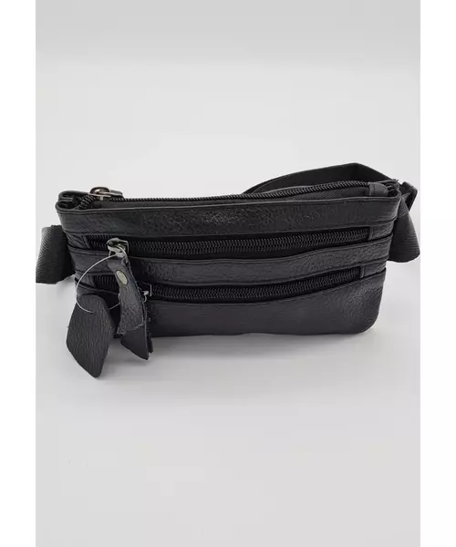 Migant Black leather waist bag 305
