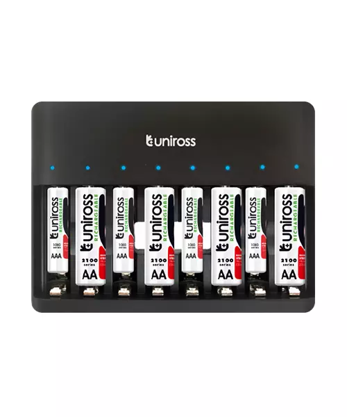 Uniross UCU006 8 Bay Rapid USB Charger AA/AAA