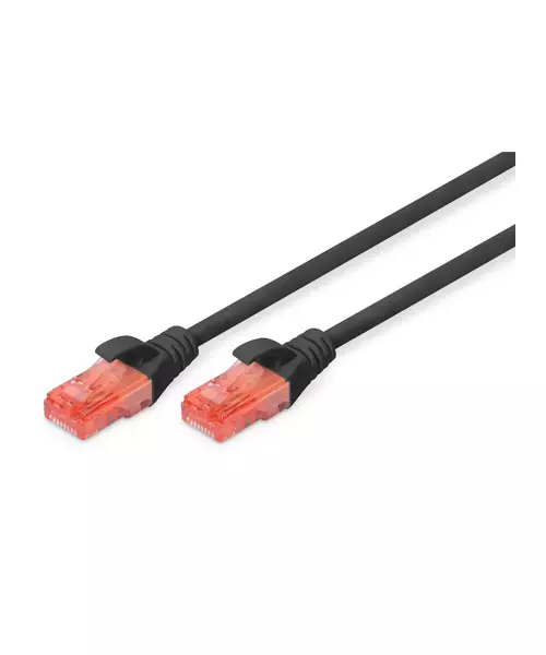 Digitus Ethernet Cable CAT6 UTP Black CU 0.25m