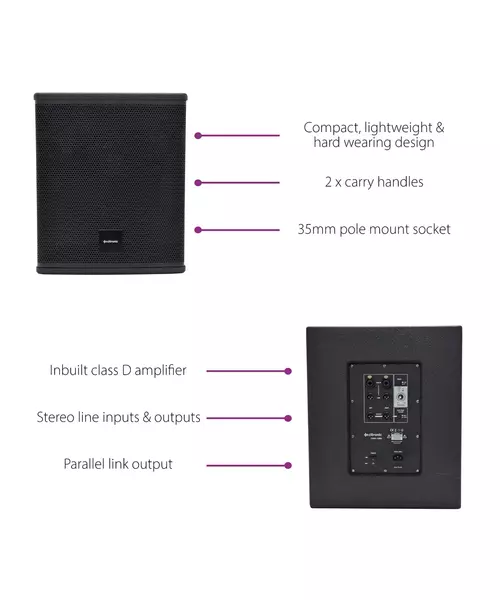 Citronic CASA-10BA Active Sub 300Wrms 178.120UK