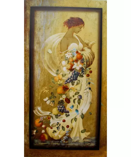 ''Lady with the fruit dress'', printed painting(framed)