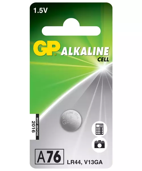 GP Alkaline Button Cell 1.5V LR44 1pc 656.203UK