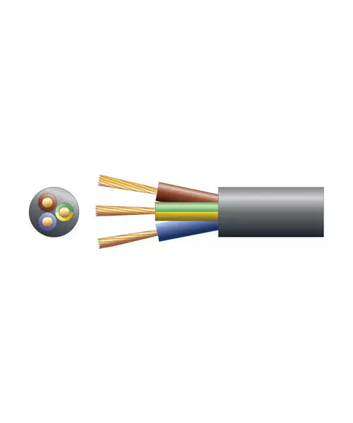 Mercury 3 Core Mains Cable 10A 1.0mm 50m 804.345UK