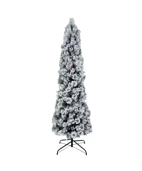 MQVA8068P2F5/240CM Flocked Slim Christmass Tree Green 681tips Χιονισμενο