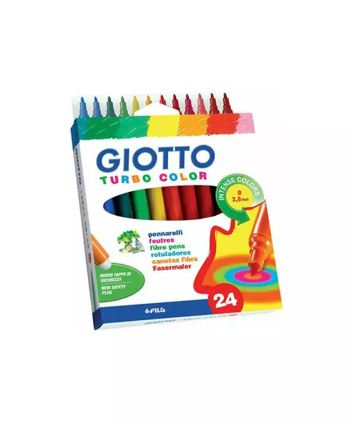 Giotto Turbo Color Μαρκαδόροι Ζωγραφικής Λεπτοί σε 24 Χρώματα