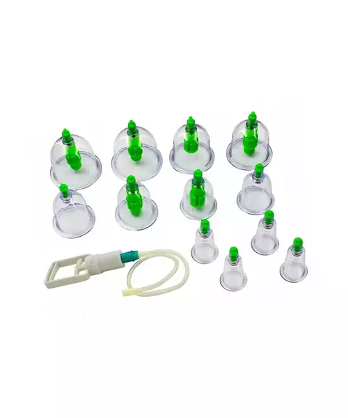 Θεραπευτική Συσκευή Βεντούζες 12 Ανταλλακτικών κεφαλών σε διάφανο χρωματισμό &#8211; Aria Trade