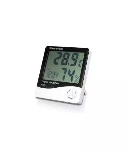 LCD ψηφιακό θερμόμετρο, ρολόι και μετρητής υγρασίας