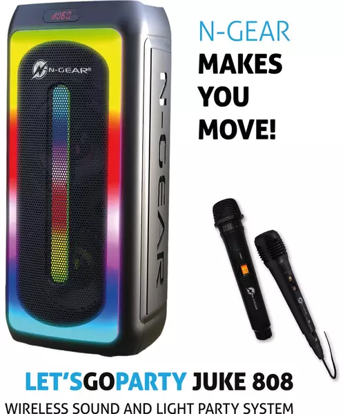 N-Gear JUKE 808 LGP Portable Karaoke Speaker with Lights