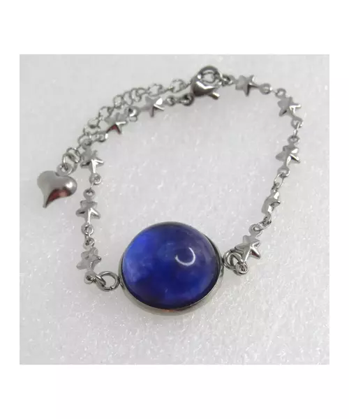"Blue Sky" Resin Art Chain Bracelet