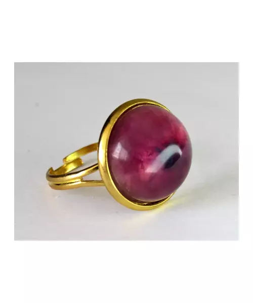"Pink Sphere" Resin Art Ring
