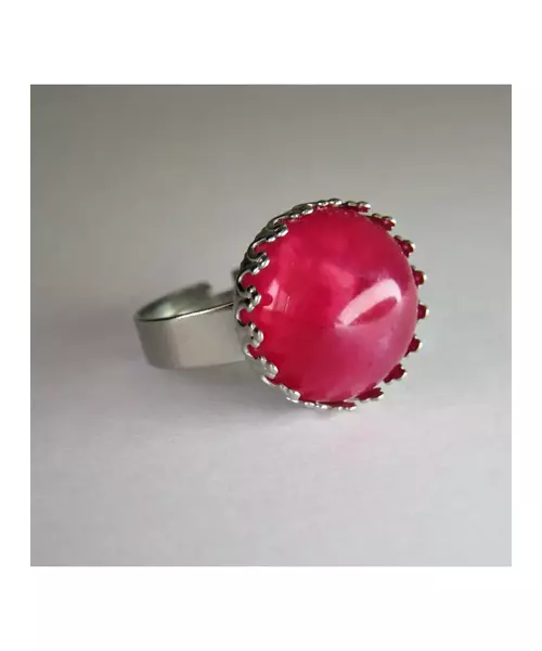"Sweet Pink" Resin Art Ring