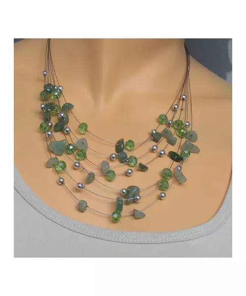 Multi-layers Necklace - Green Aventurine