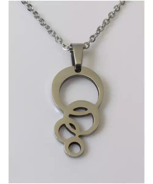 "Chic & Simple -Circles" Silver Color Necklace