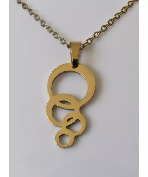 "Chic & Simple -Circles" Gold Color Necklace