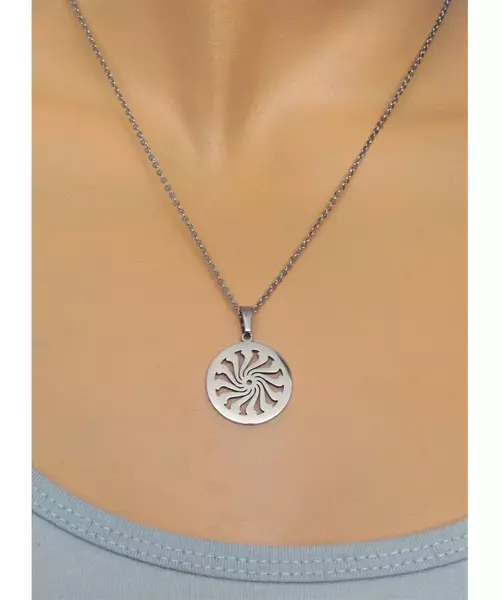"Chic & Simple -Sun" Silver Color Necklace
