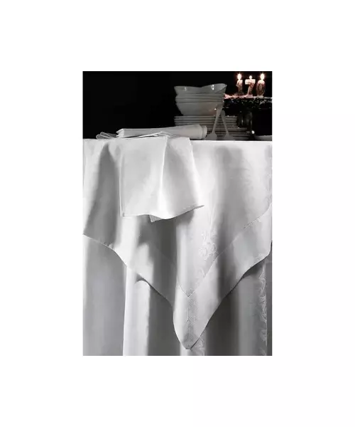 Blanc Des Vosges Ombelle White Tablecloth Napkin Set