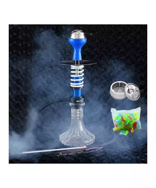 Spring Hookah Mini Blue-White with Accessories