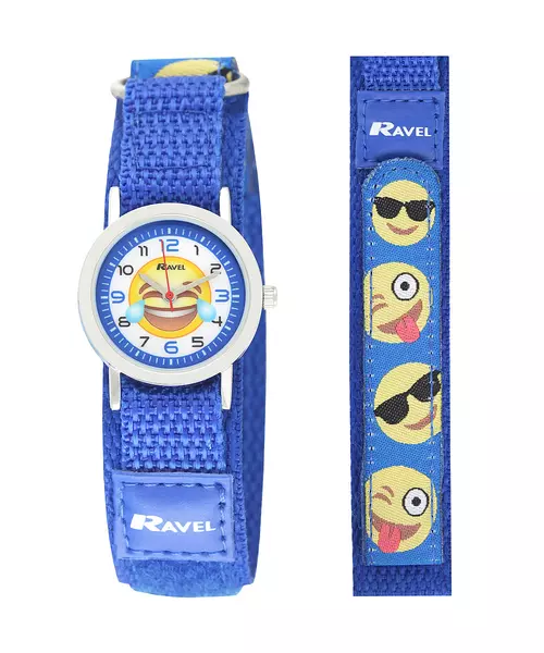 Ravel-Kid's Velcro Emoji Watch
