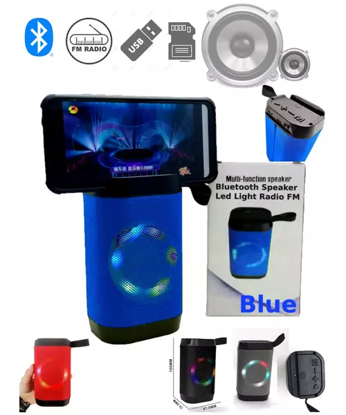 Bluetooth Speaker Portable With LED Light Blue BB10City