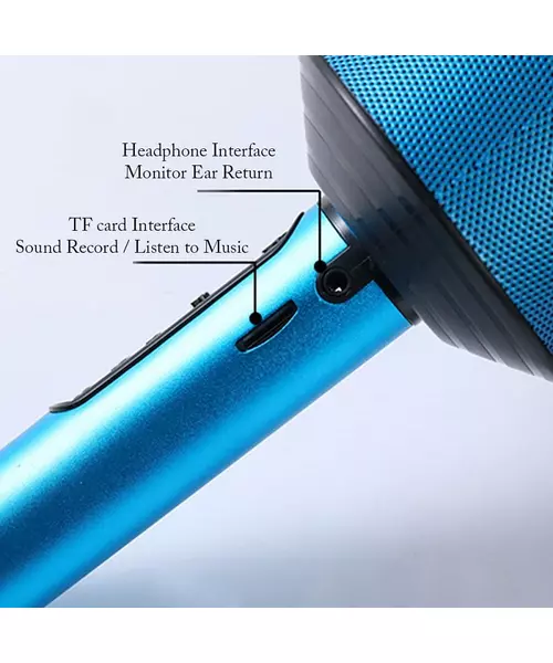 Karaoke Microphone Bluetooth Speaker Blue 33ACity