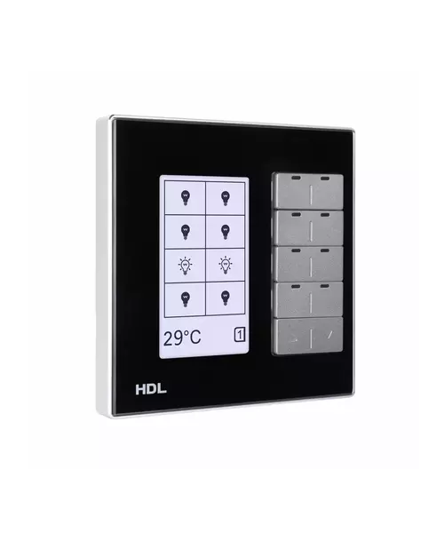 HDL Smart Panel Modern Series DLP Black M/DLP04.1-A2-48