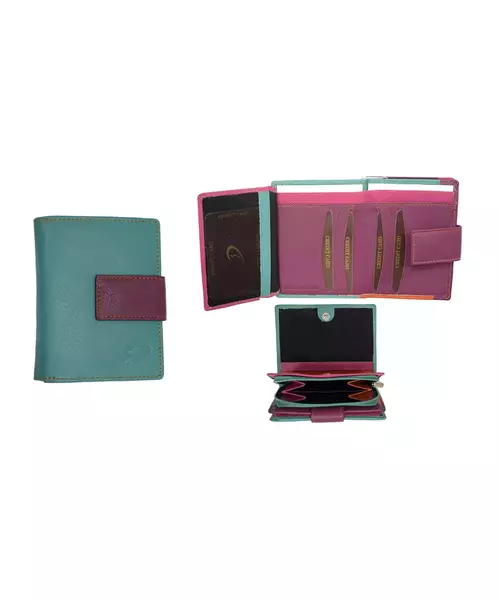 10 Card Slots / Coin Zip Pocket / Genuine Leather