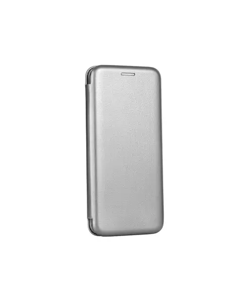 Oval Stand Book Δερματίνης Ασημί Samsung S21 FE - Mobile Case