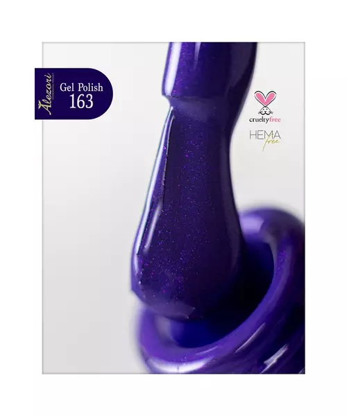 Gel polish №163 15ml. ΜΩΒ ΜΕ SHIMMER Ημιμόνιμο βερνίκι