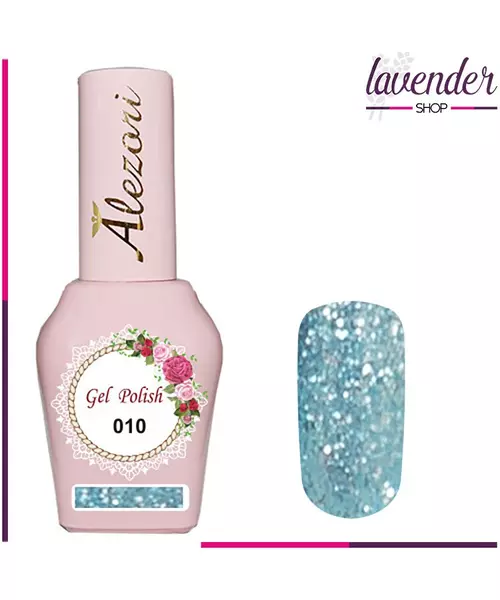 Gel polish №010 15ml. GLITTER TURQUOISE. Ημιμόνιμο βερνίκι