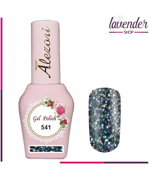 Gel polish №541 15ml. ΣΚΟΥΡΟ ΠΡΑΣΙΝΟ ΜΕ ΨΙΛΟ GLITTER ΙΡΙΔΙΖΟΝ. Ημιμόνιμο βερνίκι